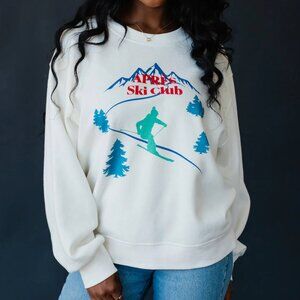 White Apres Ski Club Sweatshirt